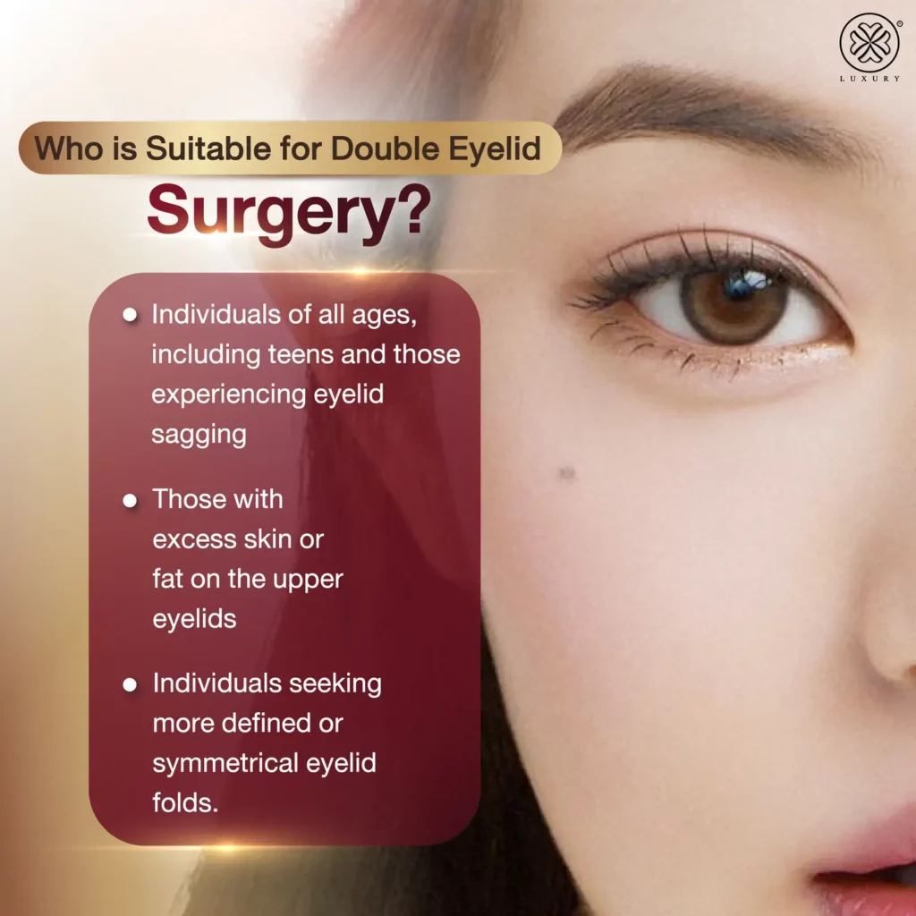 who is suitable for double eyelid surgery